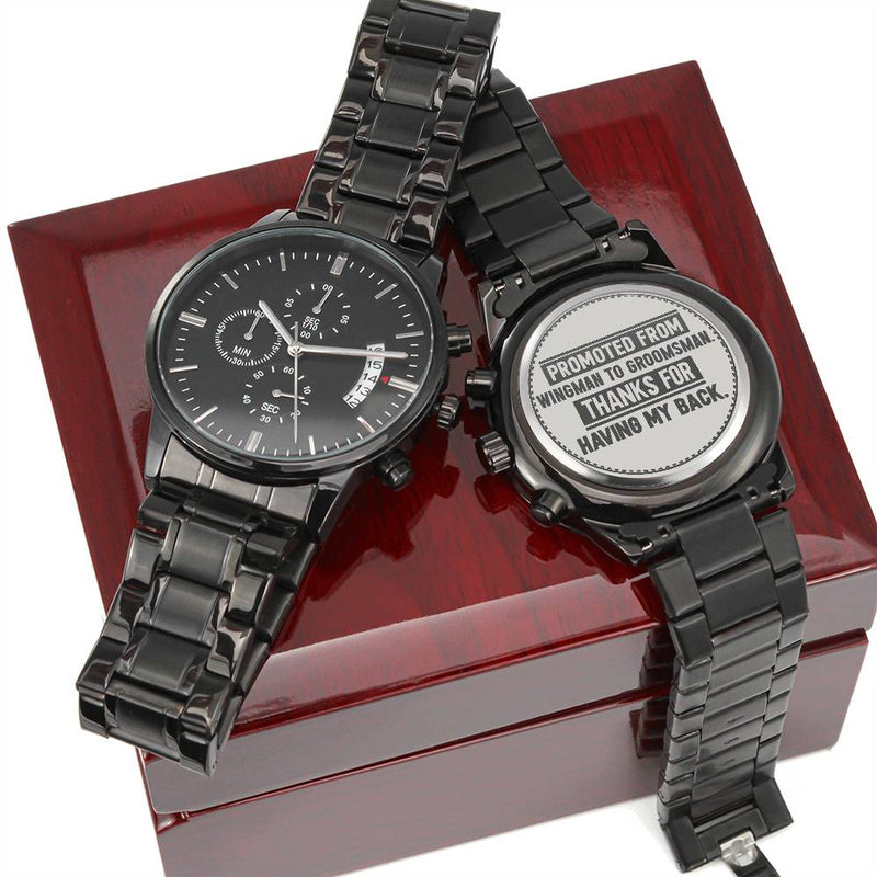 Groomsman Promoted From Wingman to Groomsman – Men's Watch